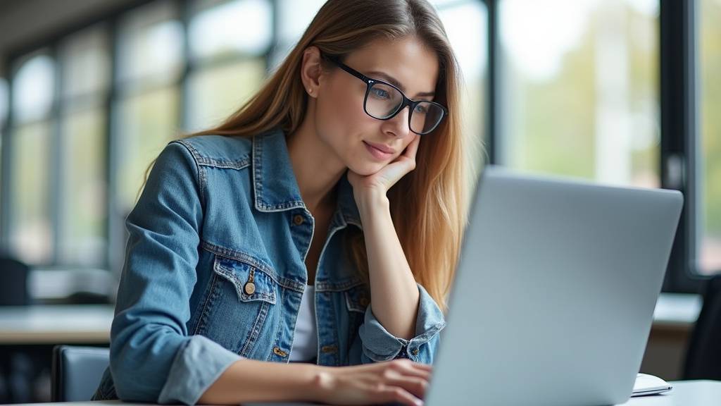 Personne utilisant un ordinateur portable avec des icônes de réseaux sociaux et d'offres d'emploi, symbolisant la digitalisation de l'intérim