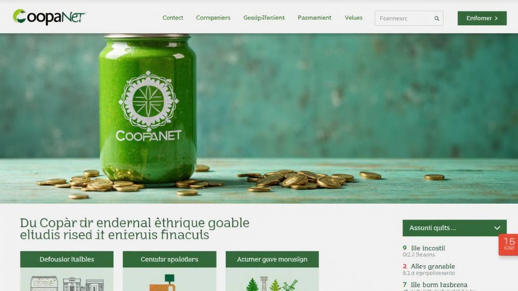 Interface moderne de Coopanet pour professionnels