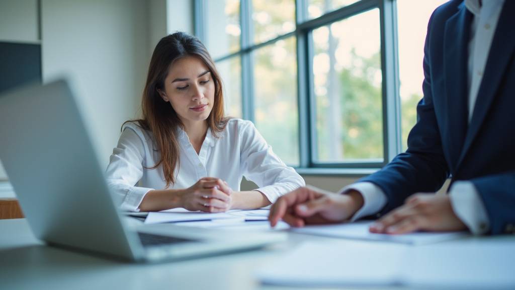 Employé consultant les documents de mutuelle d'entreprise pour comprendre ses droits de dispense